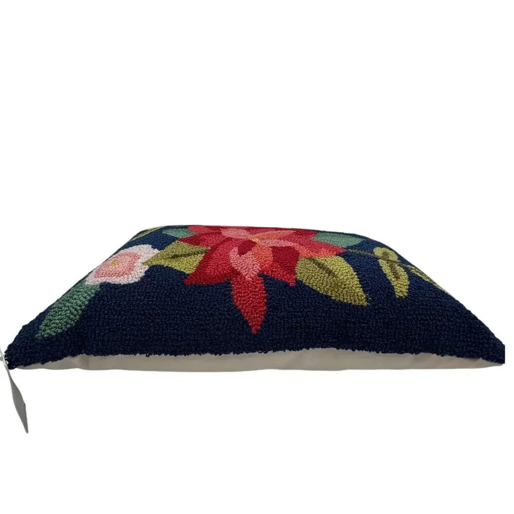 Loloi Cottagecore Grandmacore Floral Textured Knit Decorative Throw Pillow